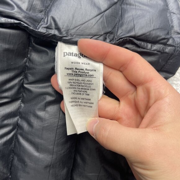 Patagonia Downtown Loft Parka Down Women XL Mid Length Jacket 51884 Black (Read) - Picture 8 of 16